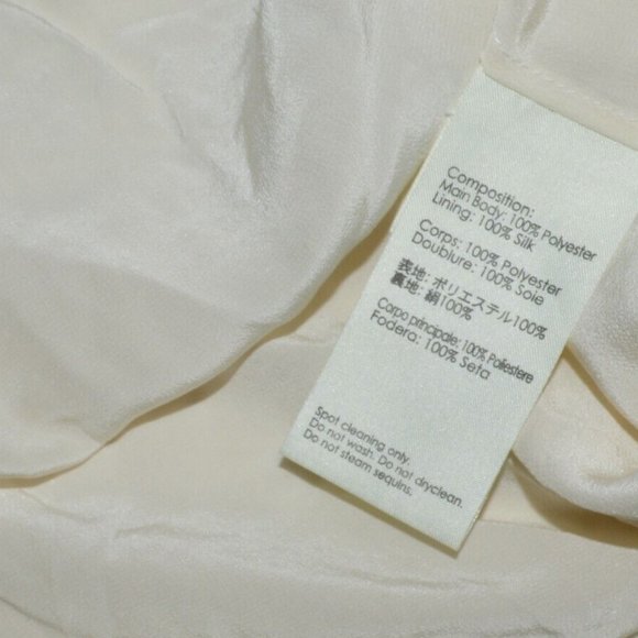 3.1 PHILLIP LIM SZ 6 S SMALL WHITE SILVER MAZE EMBROIDERED SEQUINS BLOUSE TOP - Picture 10 of 11